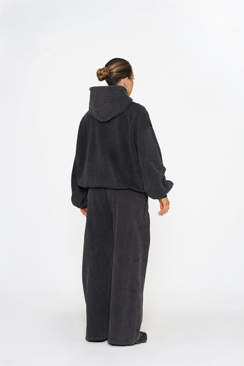 Embossed Wide Leg Trackpants