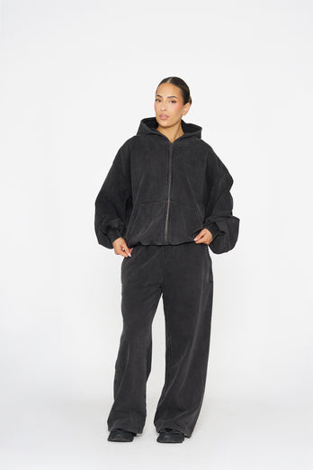 Embossed Wide Leg Trackpants