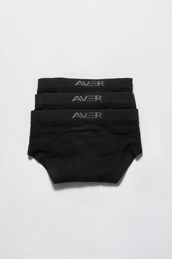 Aver® Seamless Thong - Black (3 pack)