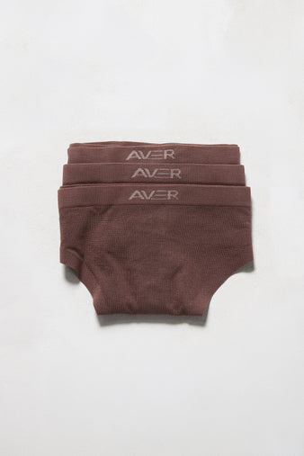 Aver® Seamless Thong - Brown (3 pack)