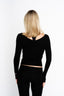 Natalia V Neck Long Sleeve - Black