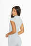 Nia Zip Up Tee - Glacier Blue
