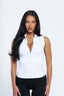 Nia Zip Up Vest - White