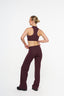 Essential Pocket Wide Leg Pants - Wine
