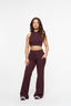Essential Pocket Wide Leg Pants - Wine