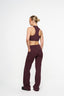 Essential Pocket Wide Leg Pants - Wine