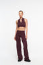 Essential Pocket Wide Leg Pants - Wine