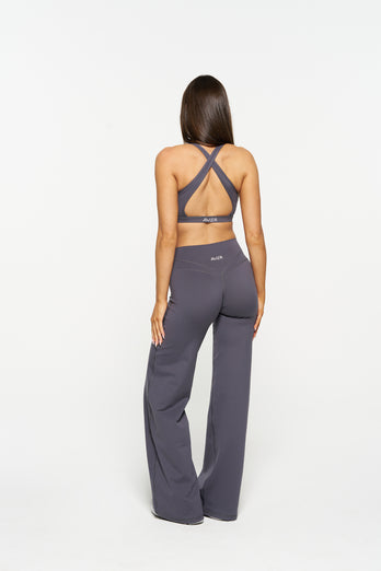 Essential Wide Leg Pants - Slate Grey
