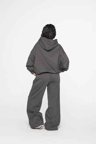 Staple Wide Leg Trackpants - Ash
