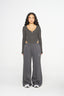 Hailey Ribbed Bodysuit - Charcoal
