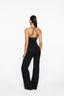 V Front Wide Leg Pants - Midnight