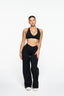 V Front Wide Leg Pants - Midnight