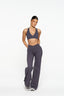 V Front Wide Leg Pants - Slate Grey
