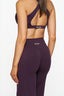V Front Wide Leg Pants - Plum