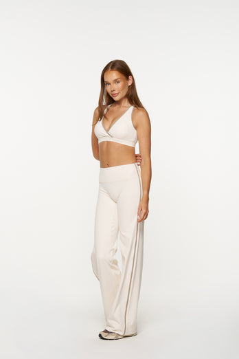 Essential Wide Leg Pants - Vanilla & Taupe