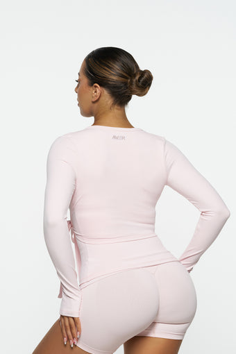 Contour Wrap Top - Powder Pink
